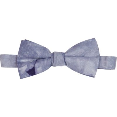 Purple tie dye bow tie