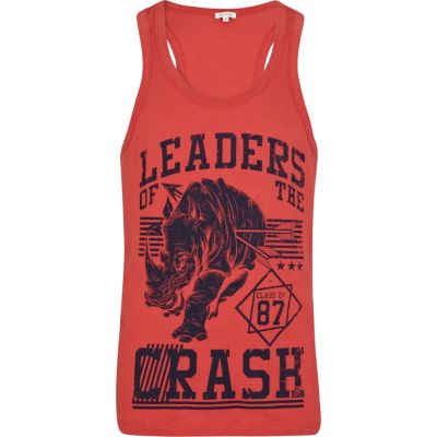Red leaders of the crash rhino print vest