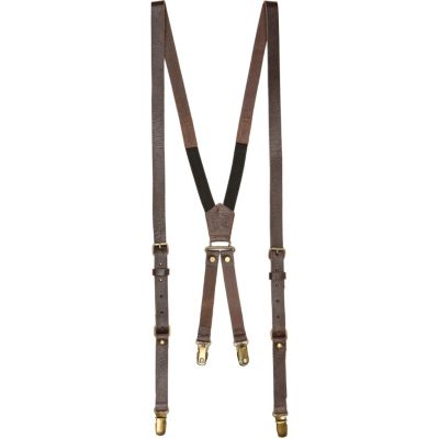 Brown leather braces 