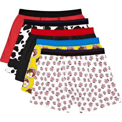 Multicoloured print boxer shorts pack 