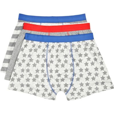 Grey stars and stripes boxer shorts pack