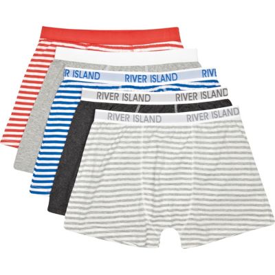 Multicoloured mini stripe boxer shorts pack