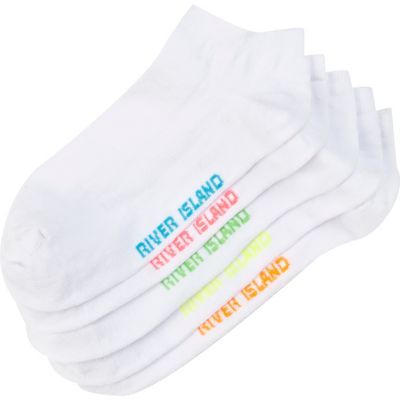White neon RI trainer socks pack