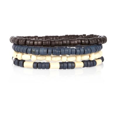 Navy beaded bracelet pack