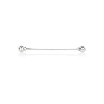 Grey metal sphere collar pin