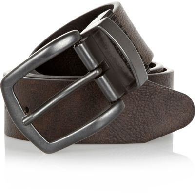 Black and brown reversible belt