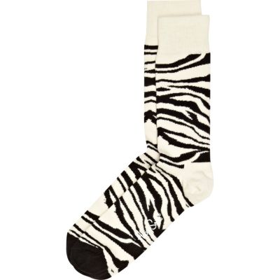 Black zebra print Happy Socks