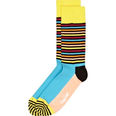 Yellow stripe Happy Socks
