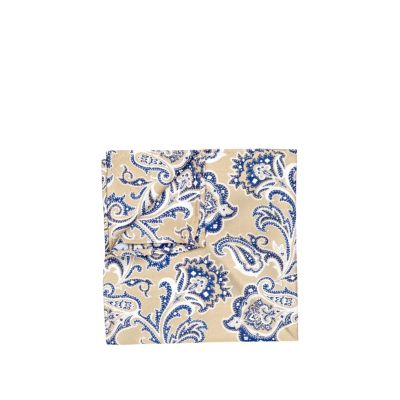 Light brown paisley print handkerchief