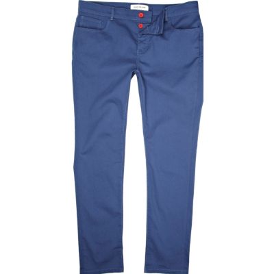 Mid blue casual skinny trousers 