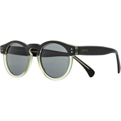 Black Komono two tone round sunglasses
