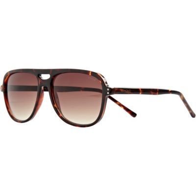 Brown Komono tortoise aviator sunglasses