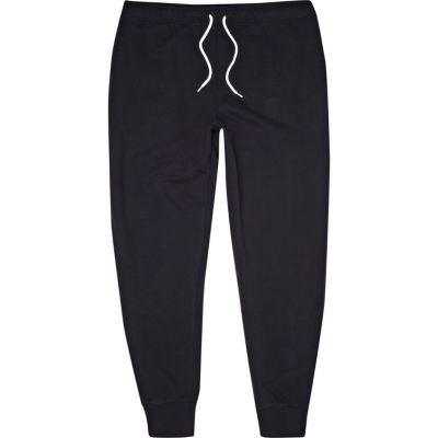 Navy cuffed hem joggers