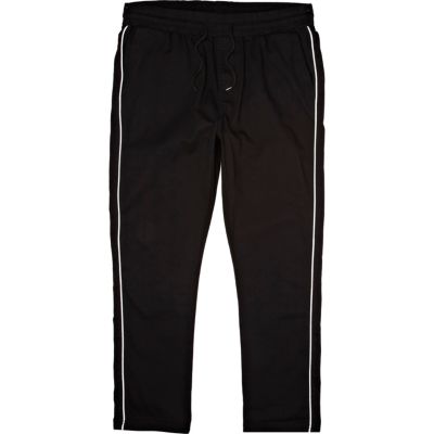Black straight leg joggers