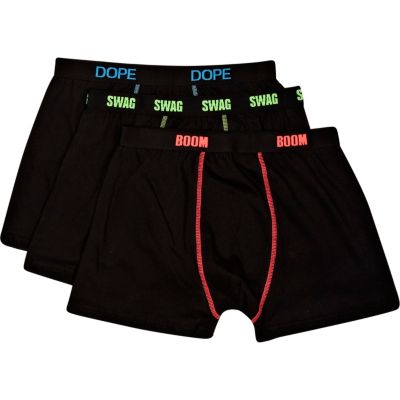 Black dope swag boom boxer shorts pack