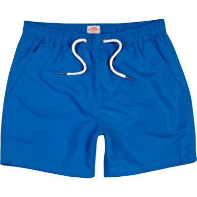 Bright blue swim shorts