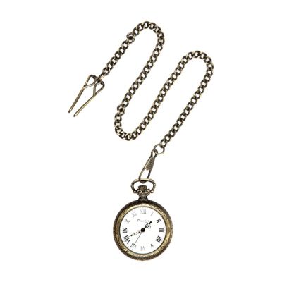 Gold tone antique-style pocket watch