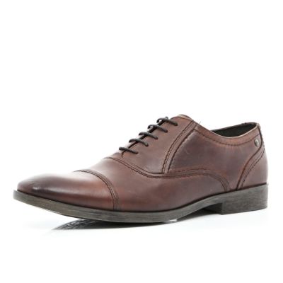 Brown Base toe cap formal shoes