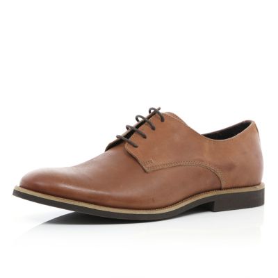 Brown formal lace up shoes