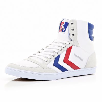 White colour block Hummel high tops