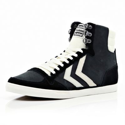 Black contrast panel Hummel high tops