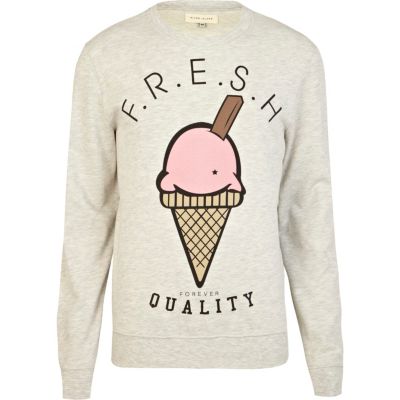 Ecru fresh ice cream sweatshirt