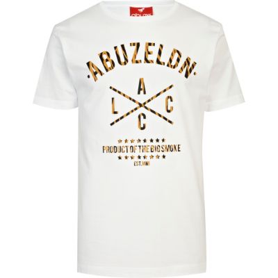 White Abuze London tiger print t-shirt