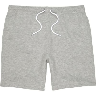 Grey jersey casual shorts