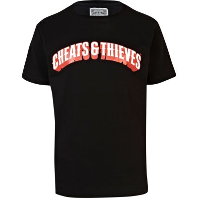 Black Cheats & Thieves print t-shirt