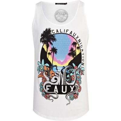 White Friend or Faux octopus print vest