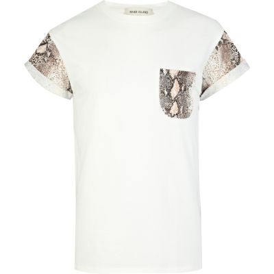 White snake print t-shirt