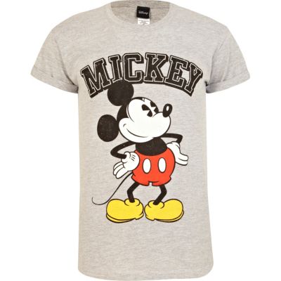 Grey marl Mickey Mouse t-shirt