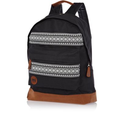 Black MiPac Nordic print rucksack