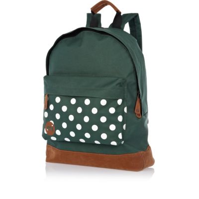 Green MiPac polka dot rucksack