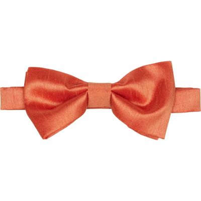 Bright orange bow tie