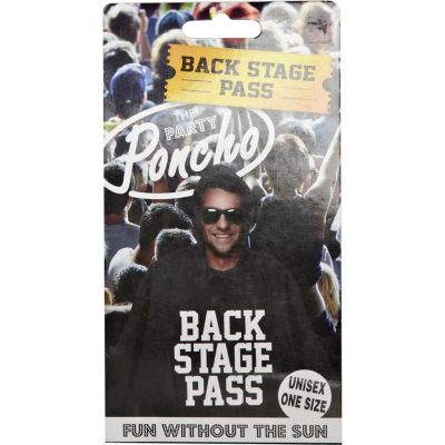 Black backstage pass poncho