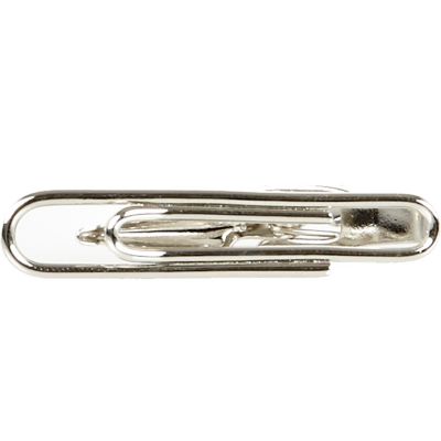 Grey metal tie paper clip 