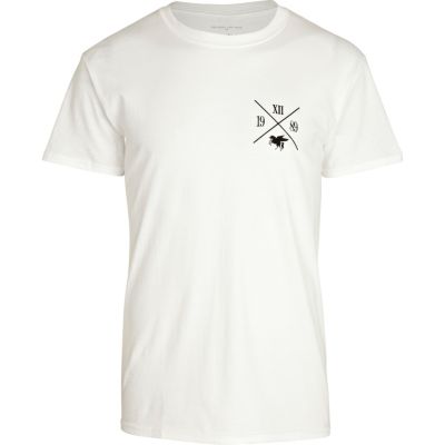 White LA California back print t-shirt