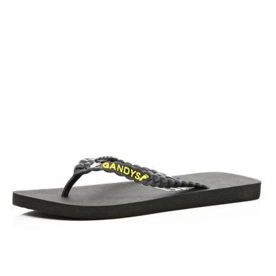 Black Gandys flip flops