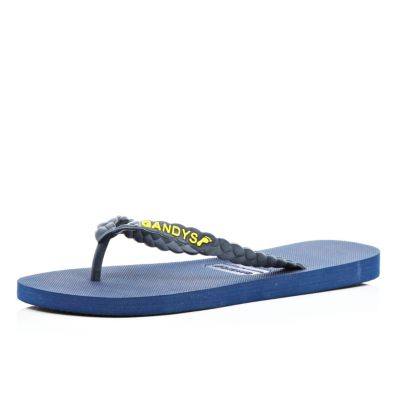 Blue Gandys flip flops