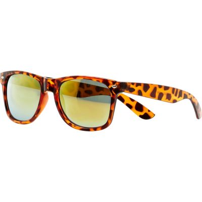 Brown tortoise shell retro sunglasses
