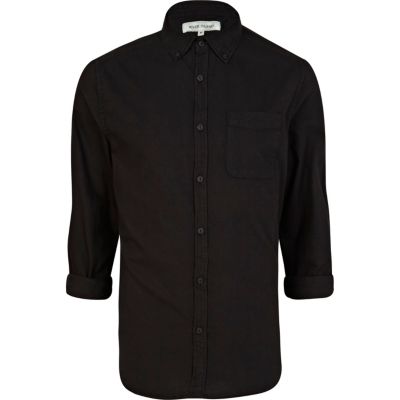 Black long sleeve Oxford shirt