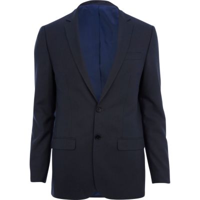 Dark blue skinny suit jacket