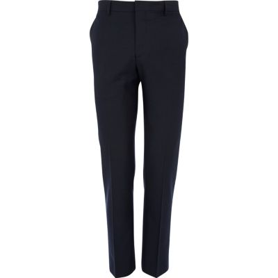 Dark blue skinny suit trousers