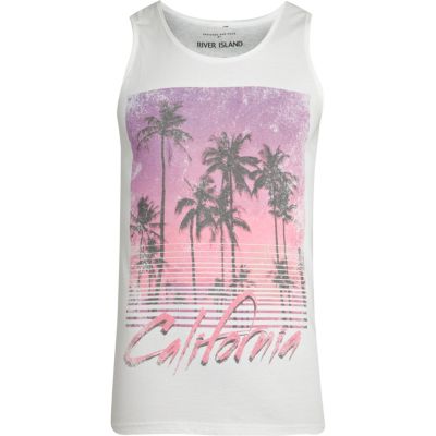 White California print vest 