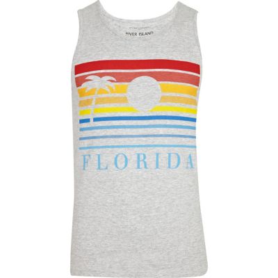 Grey Florida print vest