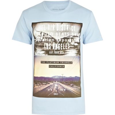 Blue Bel Air district LA print t-shirt