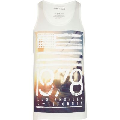 Ecru 1978 LA print vest