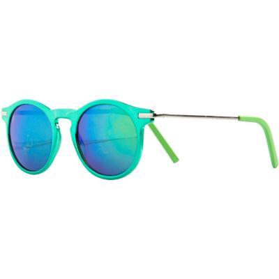 Green round retro sunglasses