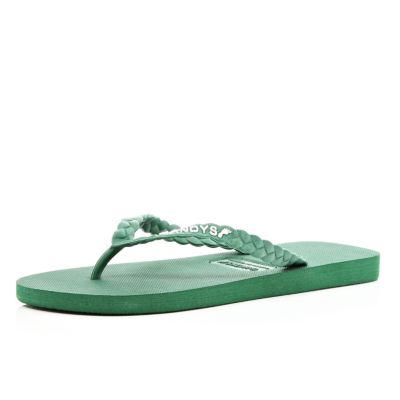 Green Gandys flip flops